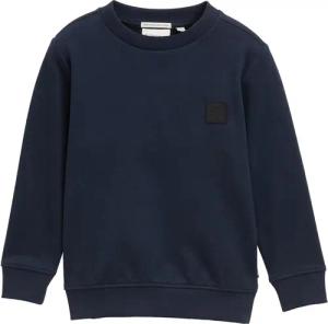 TOM TAILOR Jungen Sweatshirt mit Badge-Detail, blau, Uni, Gr. 128/134