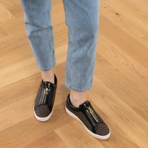 Michael Kors Low-Top Sneaker - Keaton Zip Slip On - Gr. 38 (EU) - in Braun - für Damen