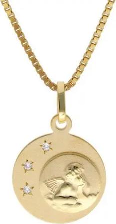 trendor Kette mit Anhänger Amor Gold 333 mit vergoldeter Silber-