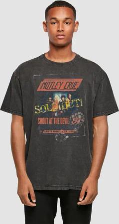 Merchcode Motley Crue - SATD Tour Acid Washed Heavy Oversize Tee