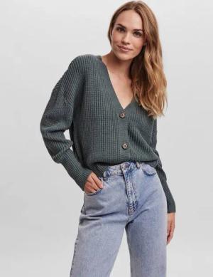 Vero Moda Strickjacke VMLEA LS V-NECK CUFF CARDIGAN
