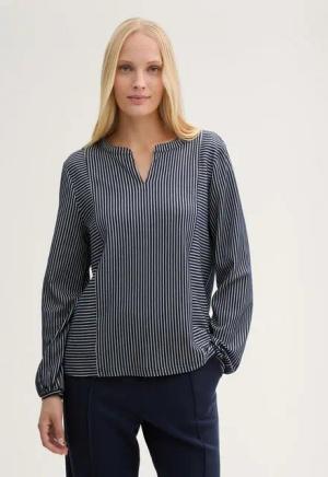 TOM TAILOR Langarmshirt Bluse mit Streifenmuster