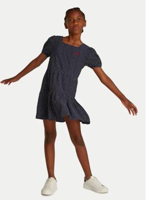 Tommy Hilfiger Kleid für den Alltag KG0KG08337 M Dunkelblau Regular Fit