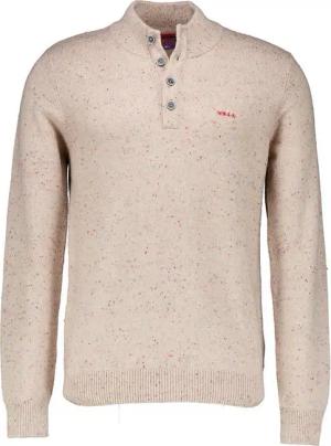N.Z.A. Herren Pullover beige unifarben