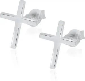 Schmuck-Elfe Paar Ohrstecker Kreuze Classic, 925 Sterling Silber