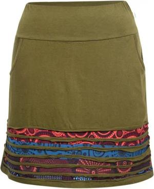 Vishes Sommerrock Kurzer Damen Sommerrock Gestreift zum Überziehen Elfen, Hippie, Goa, Ethno Style