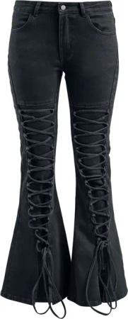 Gothicana by EMP - Gothic Jeans - Nicki - W27L30 bis W31L32 - für Damen - Größe W30L32 - schwarz
