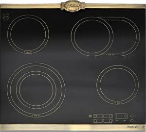 Kaiser Küchengeräte Backofen-Set Herd Set Autark Elektro Backofen, Selbstreinigung, Drehspieß, 8 Funktionen mit Glaskeramik Kochfeld 60 cm Einbau Herd 4 QuickHeat-Kochzonen Hi-Light Schwarz EH 6355 Em Sil+KCT 6185 Em, mit 1-fach-Teleskopauszug, Retro Elek