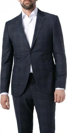 JOOP! Herren Sakko blau kariert Slim Fit