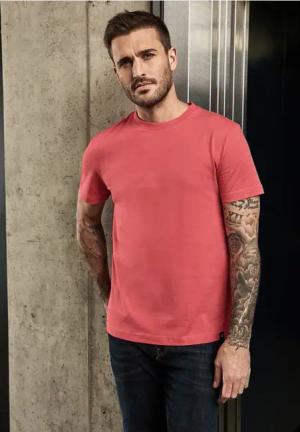 Street One MEN Männer Basic T-Shirt in Unifarbe in Rot, Gr: L