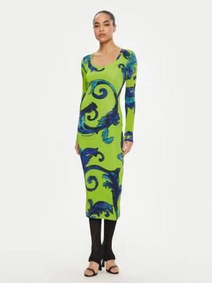 Versace Jeans Couture Kleid für den Alltag 78HAO920 Grün Regular Fit