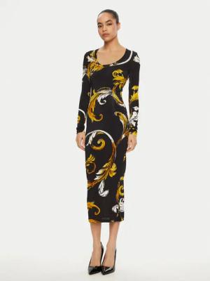 Versace Jeans Couture Kleid für den Alltag 78HAO920 JS471 Schwarz Regular Fit