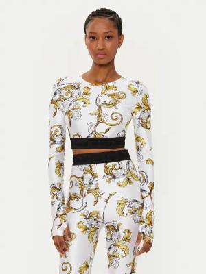 Versace Jeans Couture Bluse 78HAH218 Weiß Slim Fit