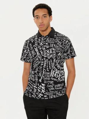 Versace Jeans Couture Poloshirt 78GAG6R0 Schwarz Regular Fit