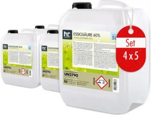 Höfer Chemie GmbH 4x 5 L Höfer Chemie® Essigsäure 60% in Kanistern Grundreiniger