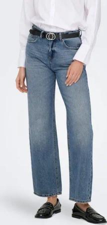 ONLY High-waist-Jeans Coole Ripped Jeans Distressed Denim mit Rissen ONLELLA MW STRAIGHT TAI519 DNM NOOS