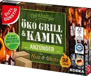 GUT&GÜNSTIG Kamin- & Grillanzünder braun, 32 St.