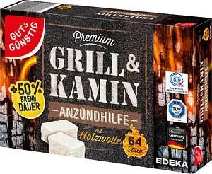 GUT&GÜNSTIG Kamin- & Grillanzünder Premium weiß, 64 St.