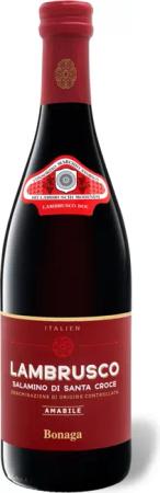 Bonaga Lambrusco Salamino di Santa Croce DOC lieblich, Perlwein 2024 - Mindestbestellmenge 6