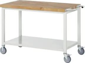 Rau Fahrbare Werkbank mit Stahlblech-Ablageboden BxTxH 1250x700x880mm