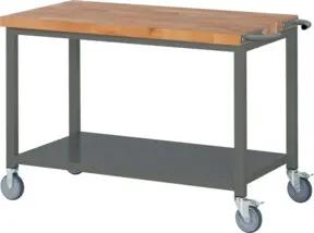 STIER Fahrbare Werkbank Premium mit Ablageboden BxTxH 1250x700x880 mm