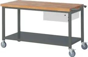 STIER Fahrbare Werkbank Premium mit 1 Schublade und Ablageboden BxTxH 1500x700x880 mm