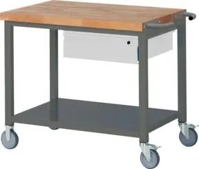STIER Fahrbare Werkbank Premium mit 1 Schublade und Ablageboden BxTxH 1000x700x880 mm