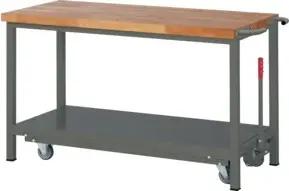 STIER Werkbank Premium mit abs. Fahrgestell BxTxH 1500x700x880 mm