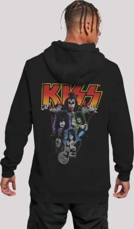 F4NT4STIC Kapuzenpullover "Kiss Rock Music Band Neon Band", Premium Qualität, Band, Logo