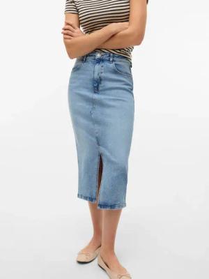 Vero Moda Jeansrock "VMNATALIE HR MIDI DNM SKIRT MIX NOOS"