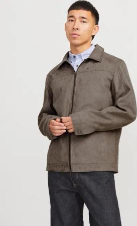 Jack & Jones Hemdjacke "JJEDYLAN SHACKET NOOS", ohne Kapuze, mit Fly-Away Kragen