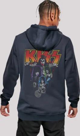 F4NT4STIC Kapuzenpullover "Kiss Rock Music Band Neon Band", Premium Qualität, Band, Logo