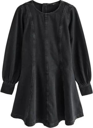 Next Jeanskleid Langärmeliges Jeanskleid mit Ziersäumen (1-tlg)