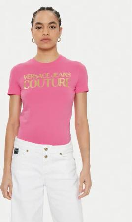 Versace Jeans Couture T-Shirt 78HAHT01 Rosa Regular Fit
