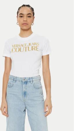 Versace Jeans Couture T-Shirt 78HAHT01 Weiß Regular Fit