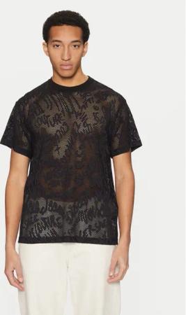 Versace Jeans Couture T-Shirt 78GAH6R0 Schwarz Regular Fit