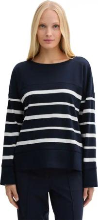Tom Tailor Damen Langarm-Shirt IRREGULAR STRIPE - Regular Fit