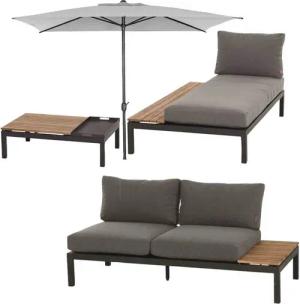 Siena Garden Garten-Essgruppe Alvida, (4-tlg)