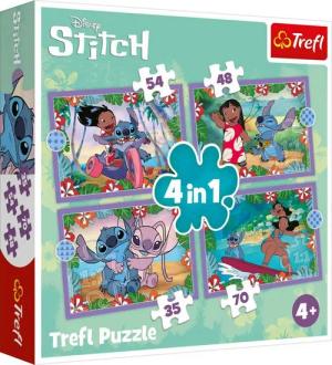 Trefl GmbH Puzzle Lilo & Stitch 4in1 Puzzle, Puzzleteile