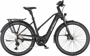 KTM MACINA STYLE 720 (750 Wh), 11 Gang Kettenschaltung, Damenfahrrad, Trapez, Modell 2024, 28 Zoll 51 cm black matt (grey+green)