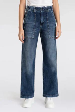 Herrlicher 5-Pocket-Jeans "Fatique Women Wide Recycled Light Denim", mit großen aufgesetzten Taschen