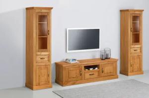 Home affaire Wohnwand "Selma", (Set, 3 St.), 2 Vitrinen und 1 Lowboard