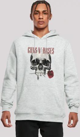 F4NT4STIC Kapuzenpullover "Guns n Roses Flower Skull Rock Musik Band", Premium Qualität