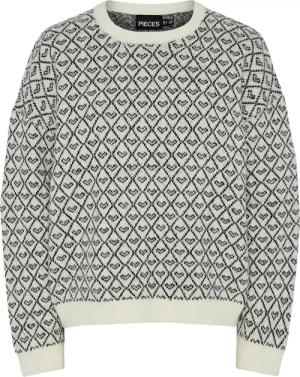 pieces Rundhalspullover "PCNAVI LS O-NECK KNIT MM"
