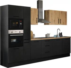 BASIC by Balculina Küchenzeile "Turin", Breite 310 cm, wahlweise mit E-Geräten