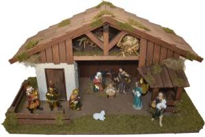 Alfred Kolbe Krippe "Weihnachtsdeko", (12 tlg.), in Handarbeit gefertigt, mit Krippenfiguren
