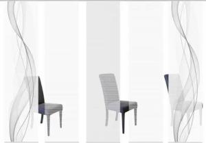 Vision S Schiebegardine Schiebegardine HEIGHTS halbtransparent, Bambusoptik, 260x60 cm, Grau, 100% Polyester