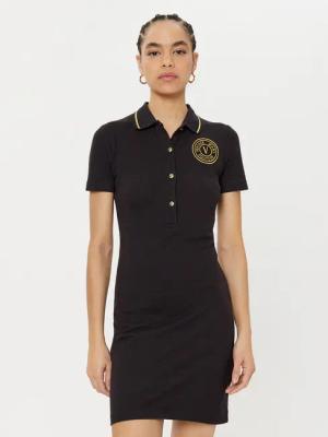 Versace Jeans Couture Kleid für den Alltag 78HAOT01 Schwarz Regular Fit