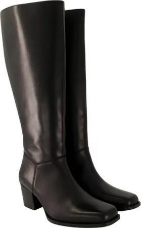 Ulla Popken Lederstiefel XXXL-Schaft Elastikeinsatz Weite H Stiefel
