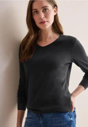 Cecil Damen Feinstrickpullover in Schwarz, Gr: XL